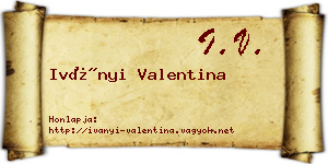 Iványi Valentina névjegykártya