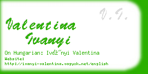 valentina ivanyi business card